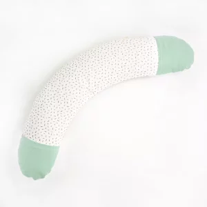 Cojín de lactancia raw algodón orgánico color menta extendido